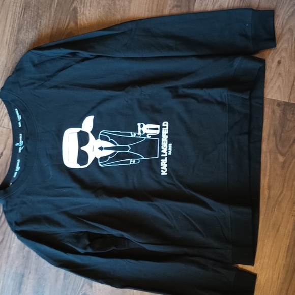 Karl Lagerfeld Paris Graphic Long Sleeve Tee RRR - Picture 1 of 6